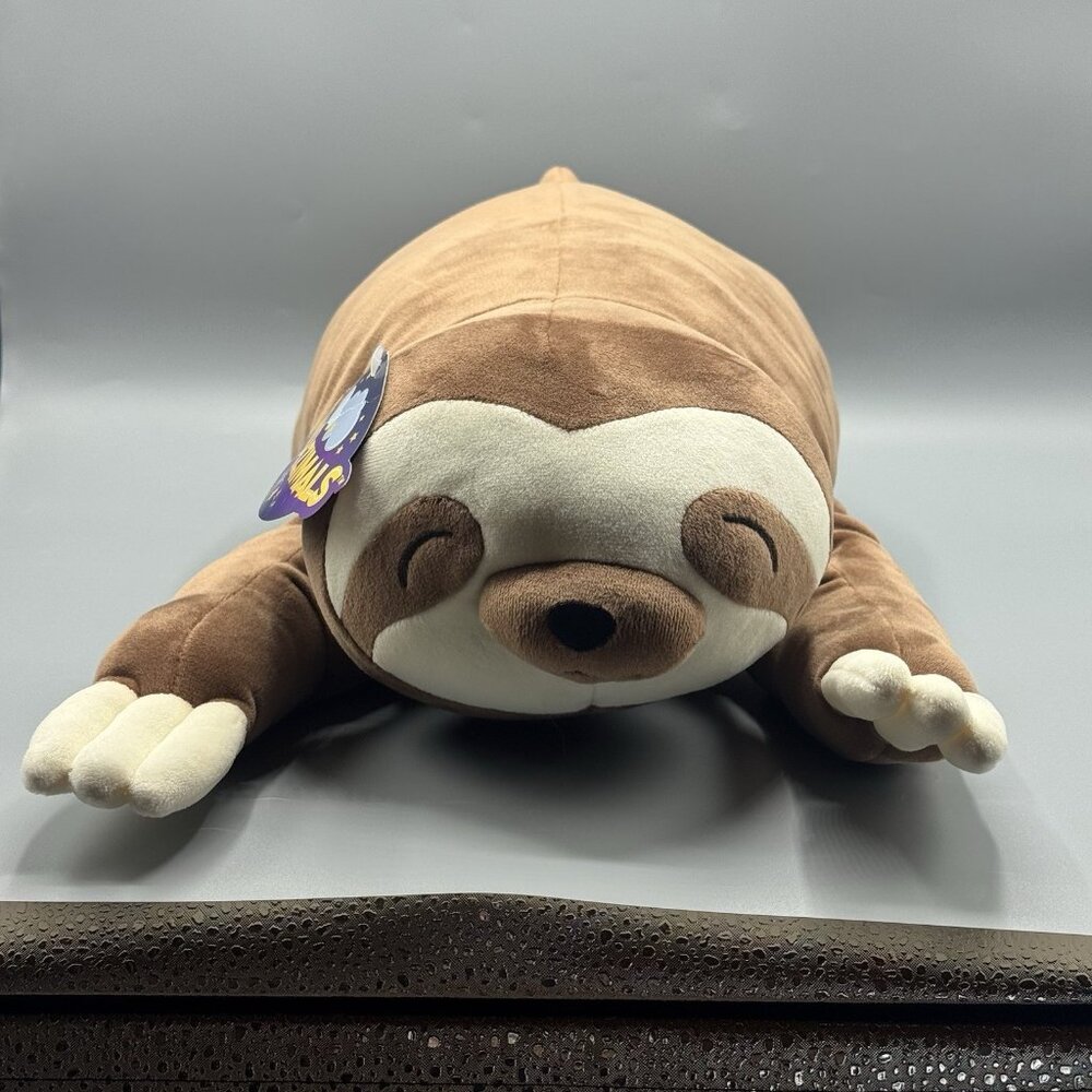 Snoozimals Sloth Pillow Plush 21" NEW